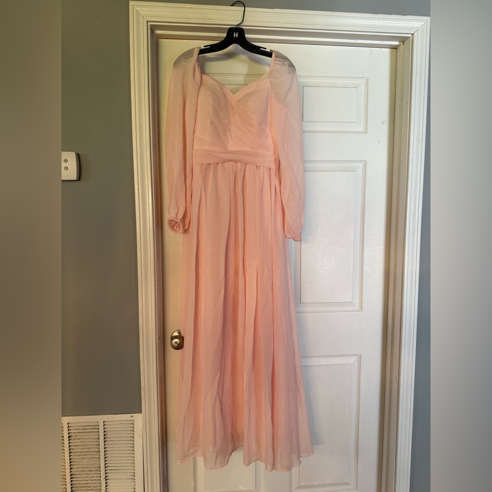 Elegant Pink Chiffon Gown